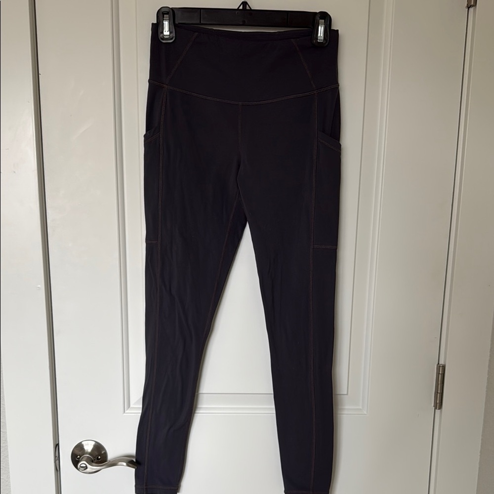 Prana Charcoal Gray 7/8 Leggings w/ Side Pockets